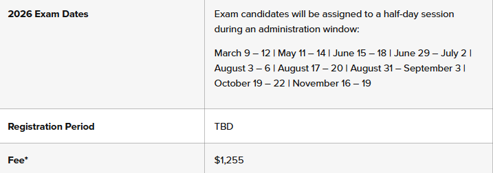 ABEM Certification Exam Dates 2026