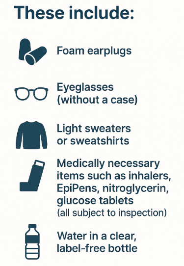 Items Allowed in ABFM Testing Room