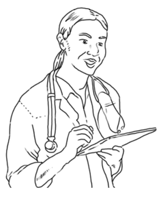 LINEART-TRANSPARENT-BG_doctor_with_ipad_right-facing-e1522868863314