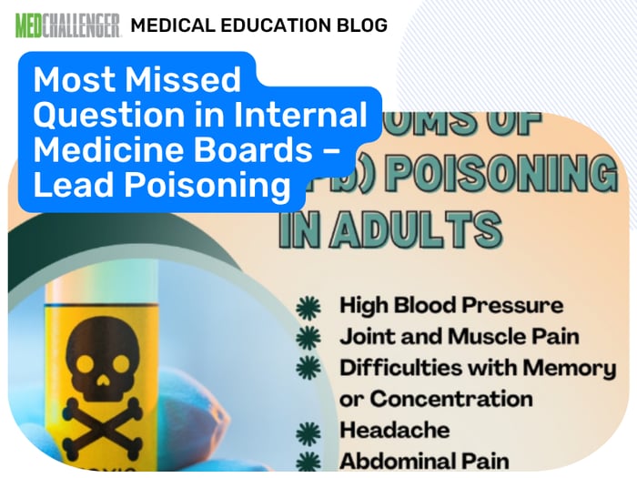 Most Missed Question in Internal Medicine Boards – Lead Poisoning