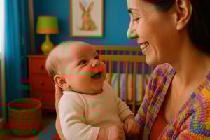 when will a child will start staring at her mother's face