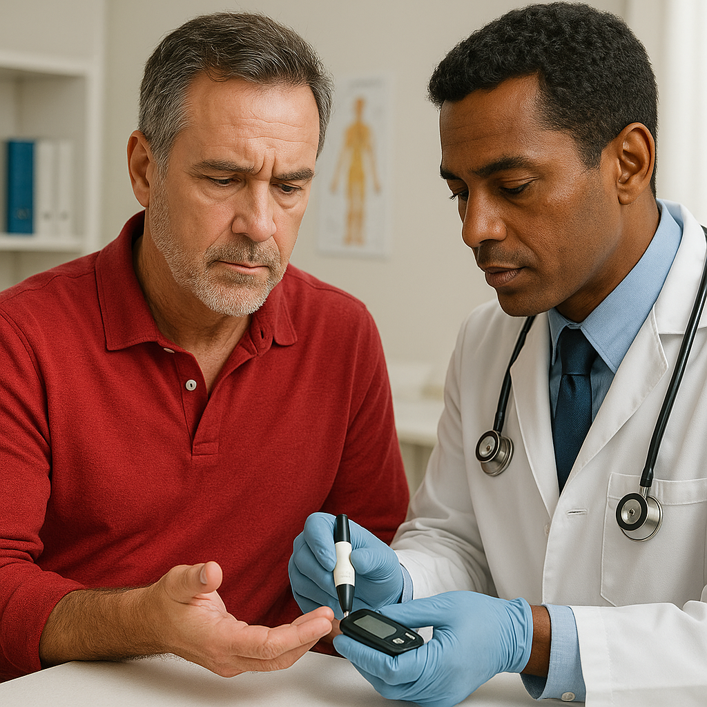which is the most appropriate testing for diabetes mellitus for this patient?