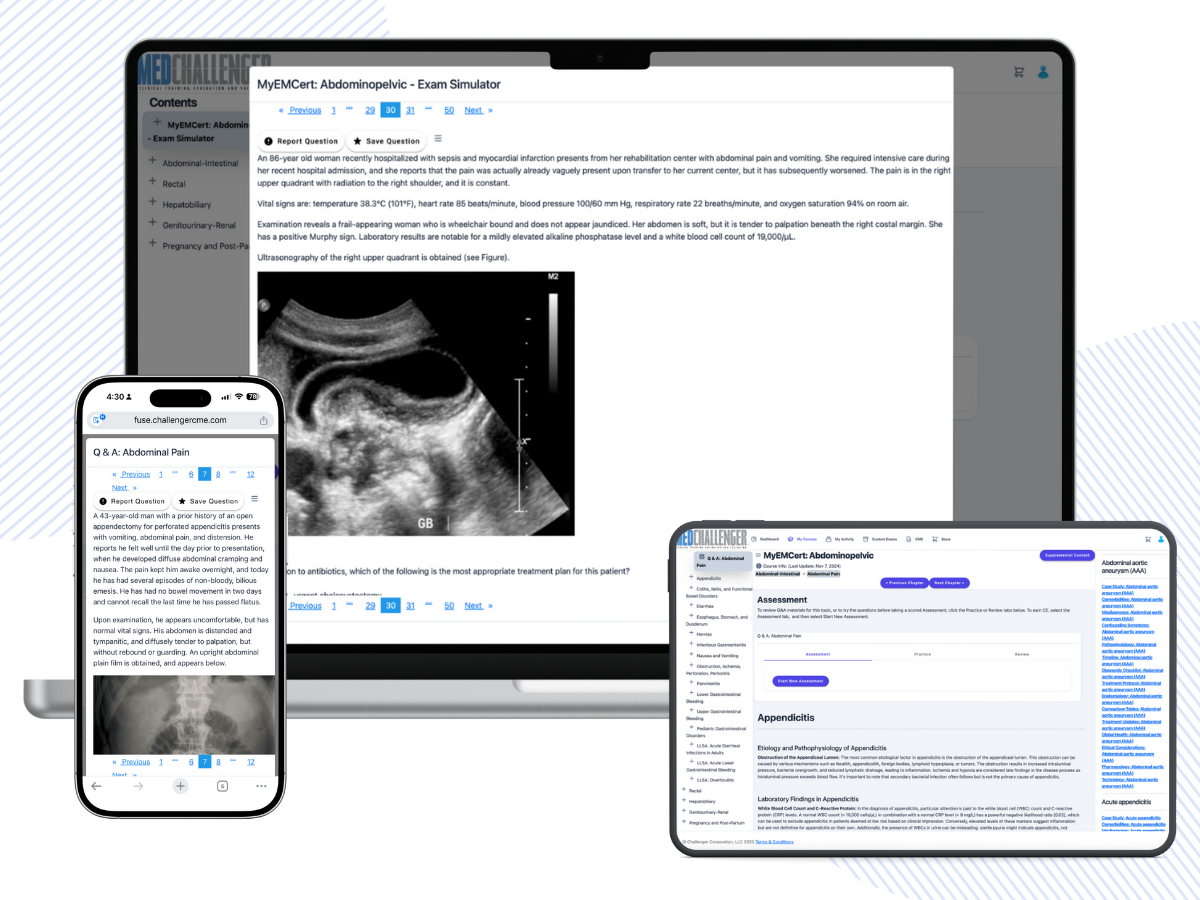 ABEM MyEMCert review with CME - ABEM MyEMCert Exam Simulator for ABEM MOC 2