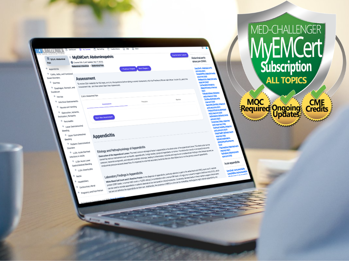 ABEM MyEMCert review with CME - for emergency physicians - Saves time, every time