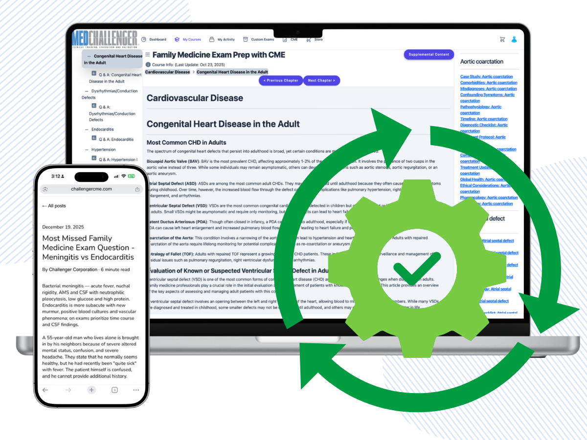 ABFM exam review with CME - Continually updated family medicine education content keeps you current