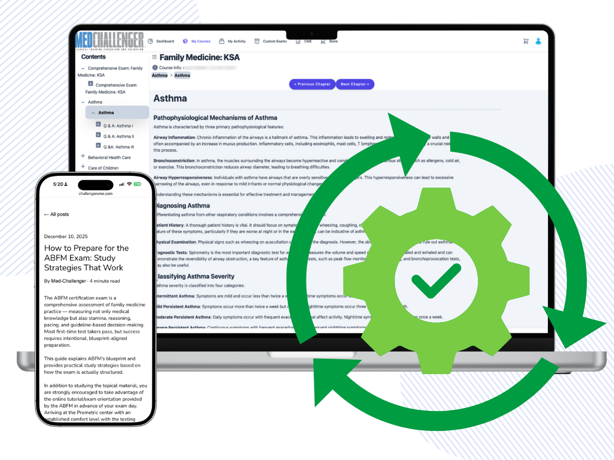 ABFM Knowledge Self-Assessment review with CME - Continually updated family medicine education content keeps you current