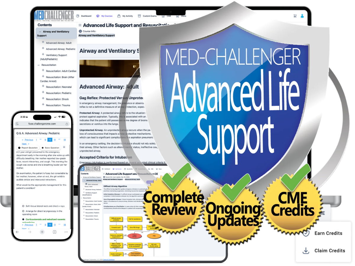 Advanced Life Support and Resuscitation Center CE for physicians, nurses, PAs, ALS CME - cover