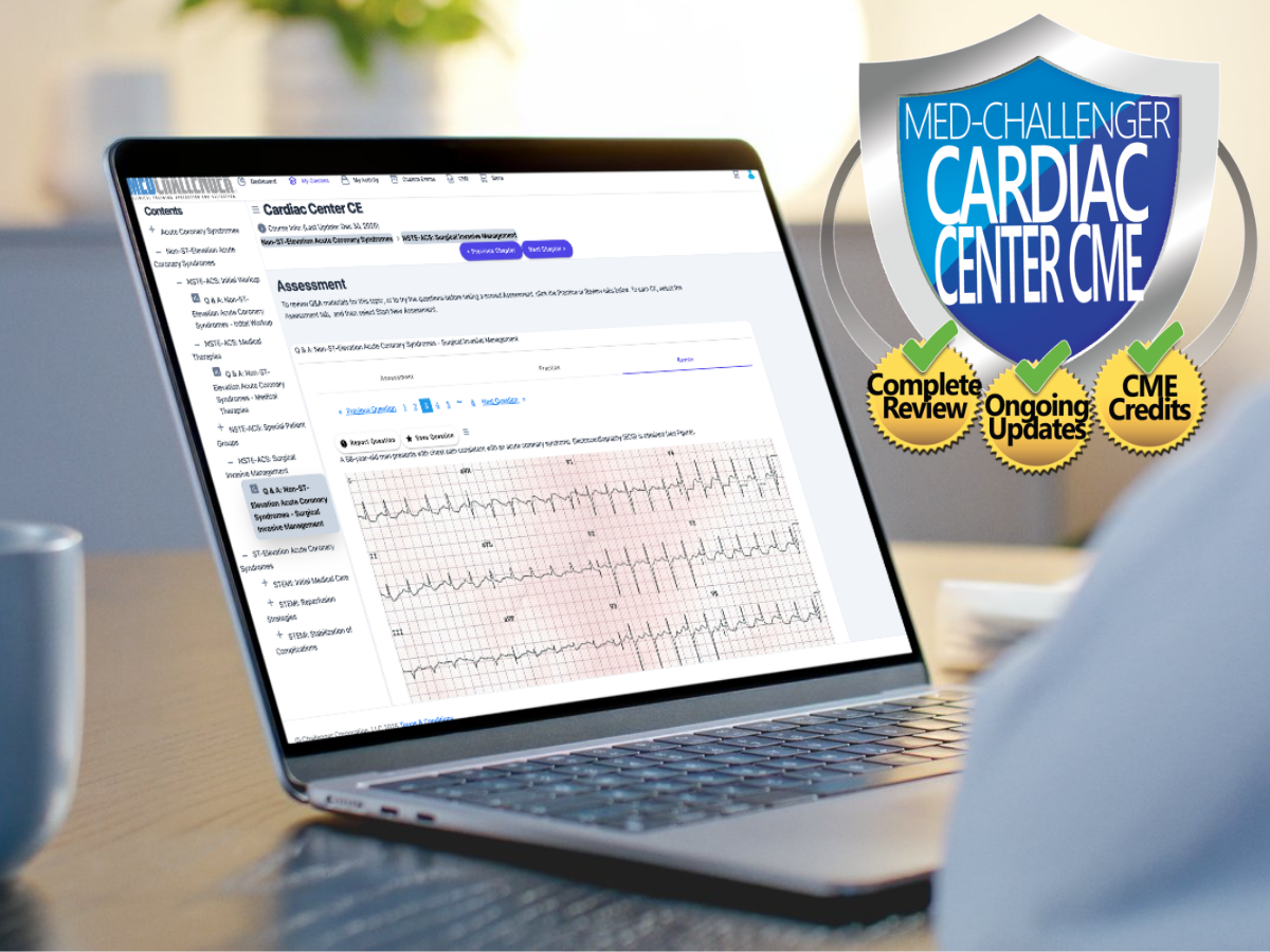 Cardiac Center CME CE, Joint Commission Cardiac CME course for physicians, nurses, PAs - Saves time, every time. 2