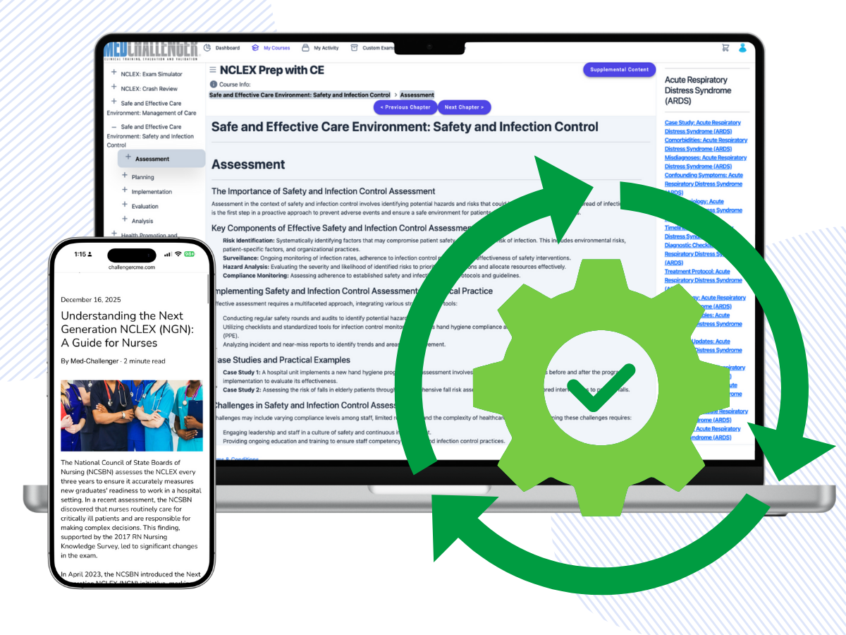 NCLEX review with CE, NCLEX prep, National Council Licensure Examination prep - Continually updated medical education content keeps you current