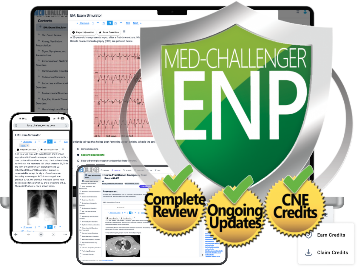 Emergency Medicine Nurse Practitioner exam review with CE, AAENP certification exam prep - cover Emergency Medicine Nurse Practitioner exam review with CE, AAENP certification exam prep - cover