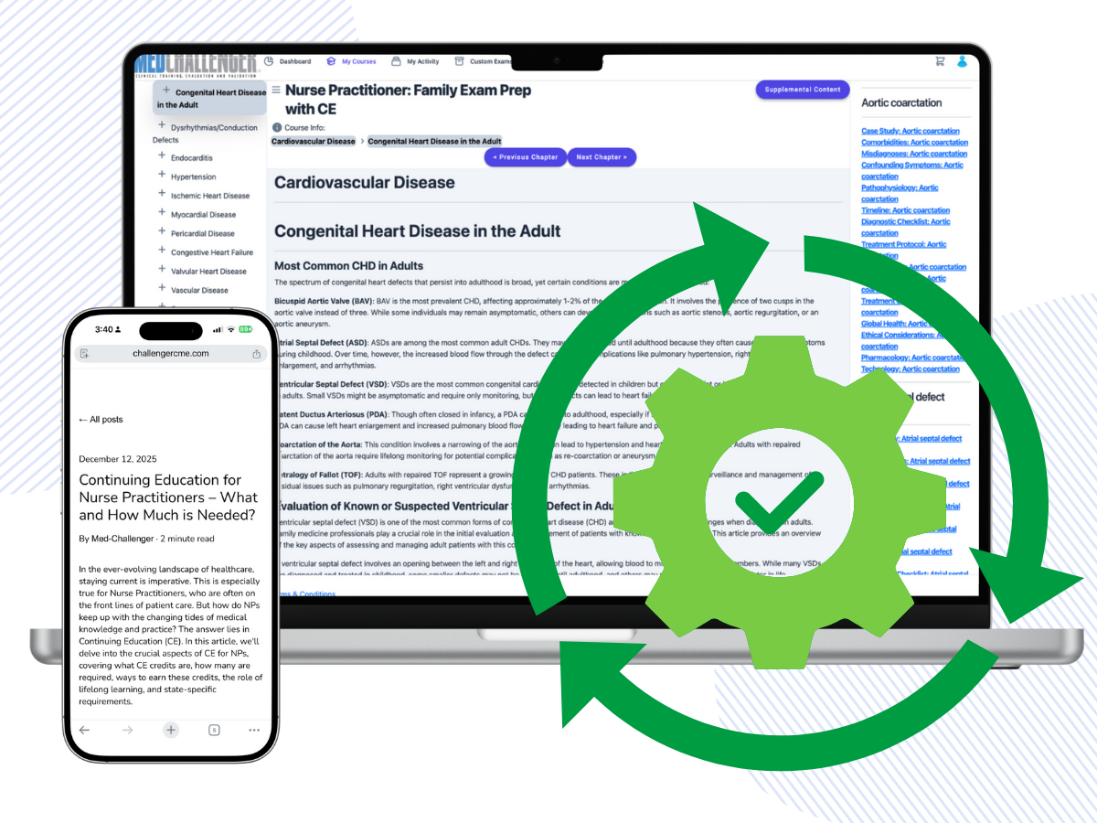 Family Medicine Nurse Practitioner exam review with CE, ANCC AANP FNP CNE - Continually updated FNP education content keeps you current