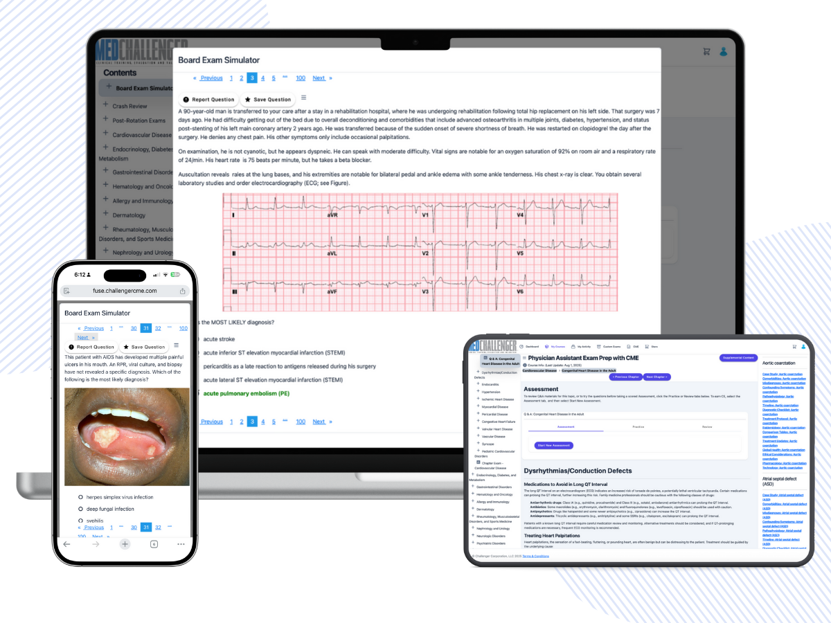 Physician Assistant exam review with CME, PANCE PANRE Exam Prep for physician assistant exam prep