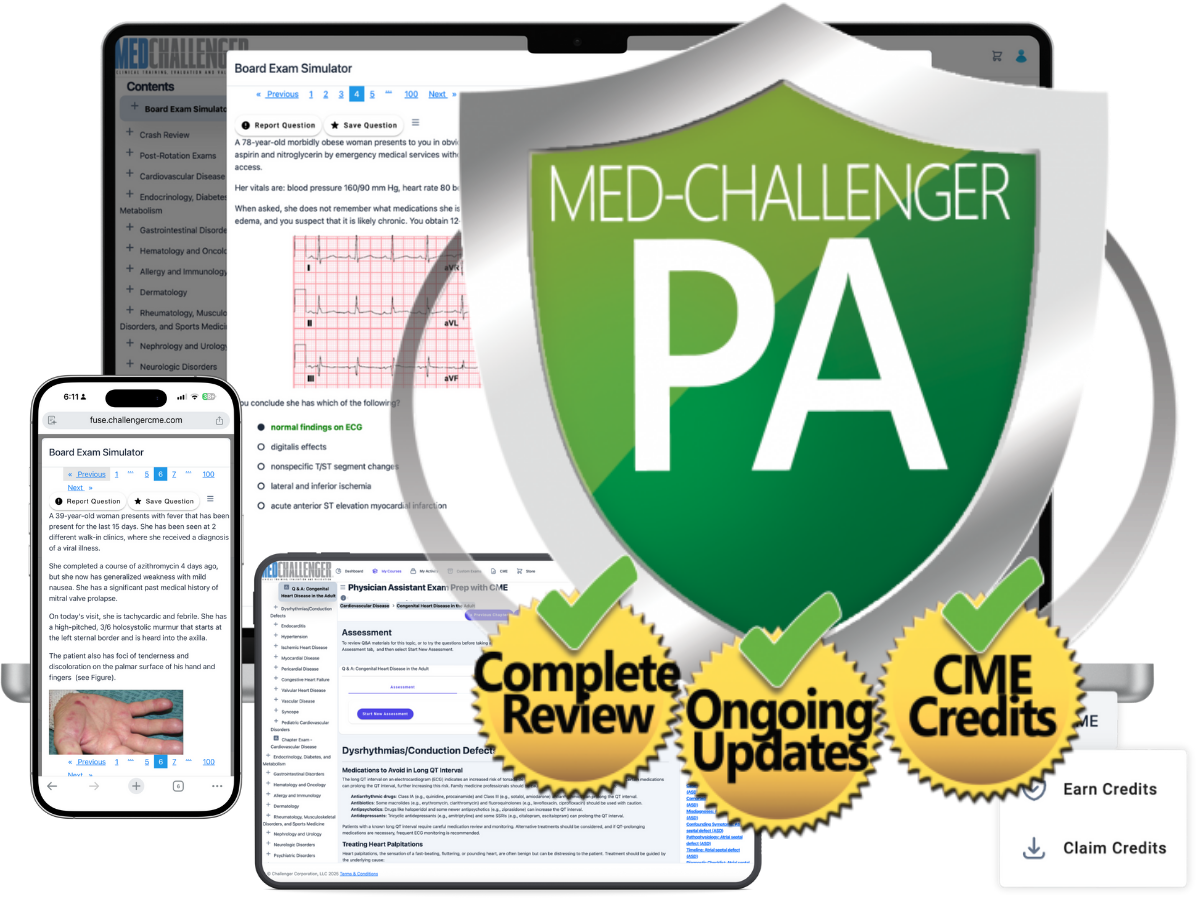 Physician Assistant exam review with CME, PANCE PANRE prep, physician assistant exam prep - cover