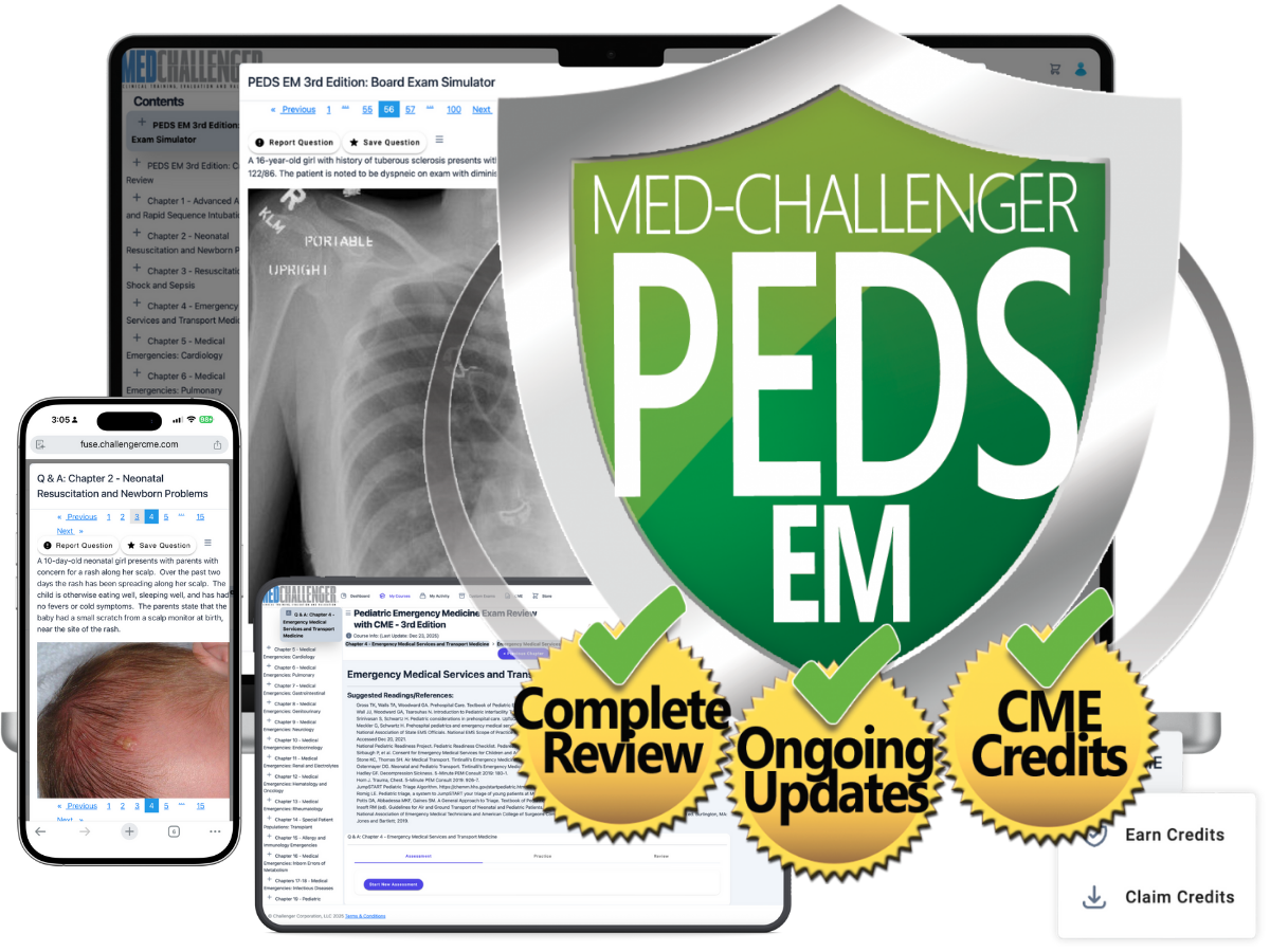 ABP ABEM Pediatric Emergency Medicine exam review with CME - PEDS EM Exam Simulator for Pediatric Emergency Medicine exam prep - cover ABP ABEM Pediatric Emergency Medicine exam review with CME - PEDS EM Exam Simulator for Pediatric Emergency Medicine exam prep - cover