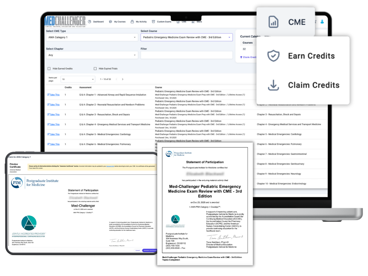 ABP_ABEM Pediatric Emergency Medicine exam review with CME Ed.3 - Earn AMA PRA Category 1 credit