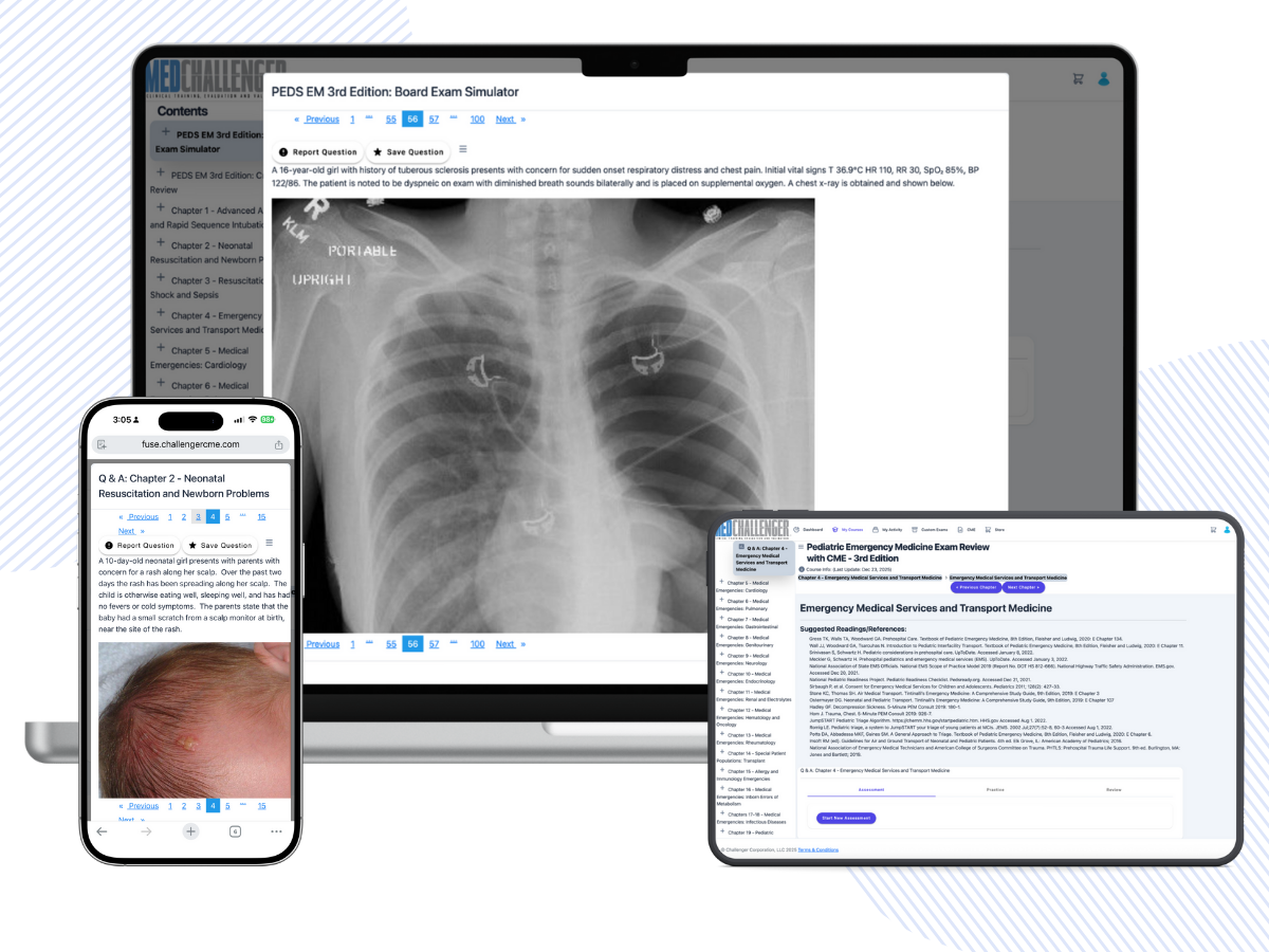 ABP_ABEM Pediatric Emergency Medicine exam review with CME Ed.3 - PEDS EM Exam Simulator for Pediatric Emergency Medicine exam prep