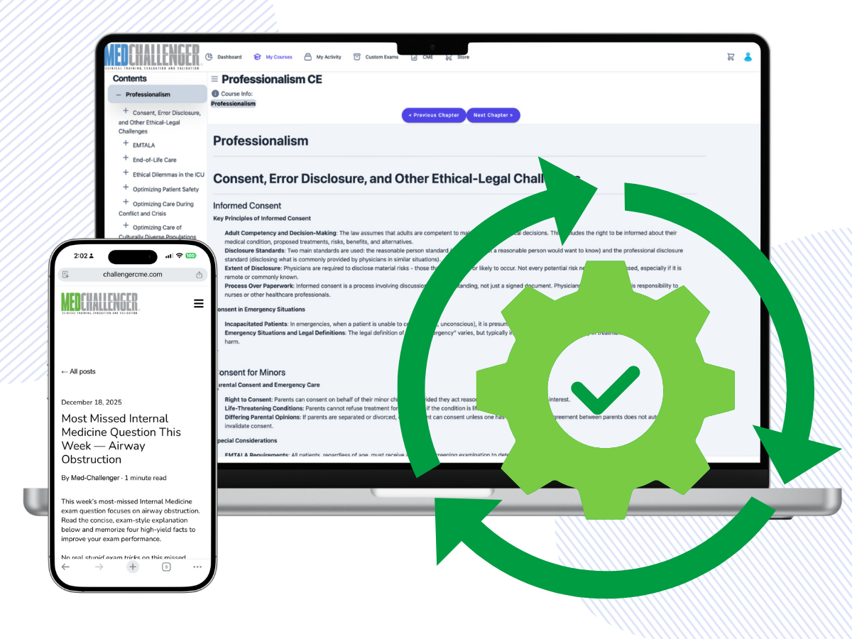 Professionalism CME CE, Professionalism CME course for physicians, nurses, PAs - Continually updated medical education content keeps you current