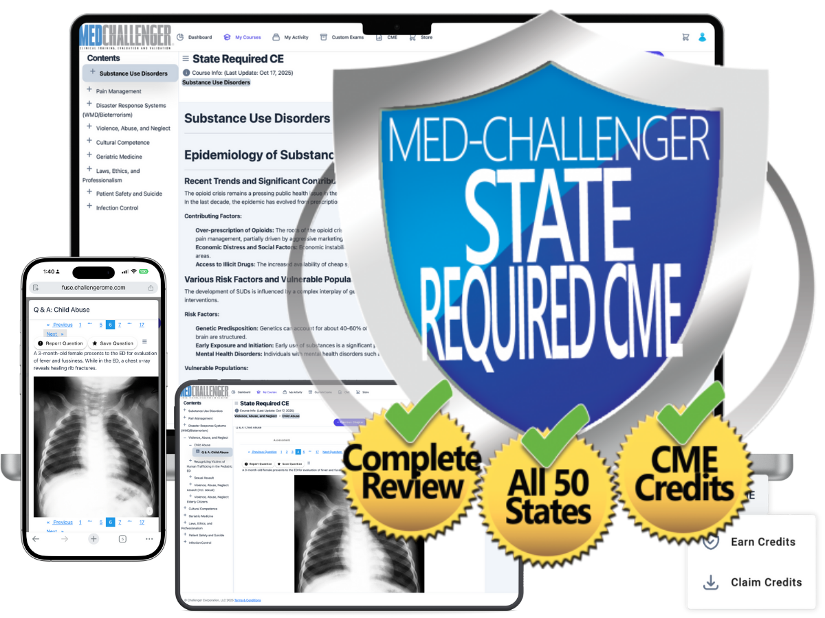 State-required CME CE, State CME requirements course, Required CME credits for physicians, nurses, PAs - cover