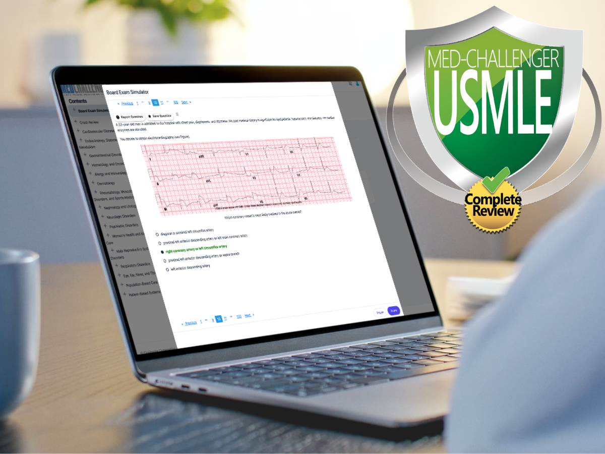 USMLE exam review with CME, United States Medical Licensure exam prep, clerkship, shelf exams - Saves time, every time