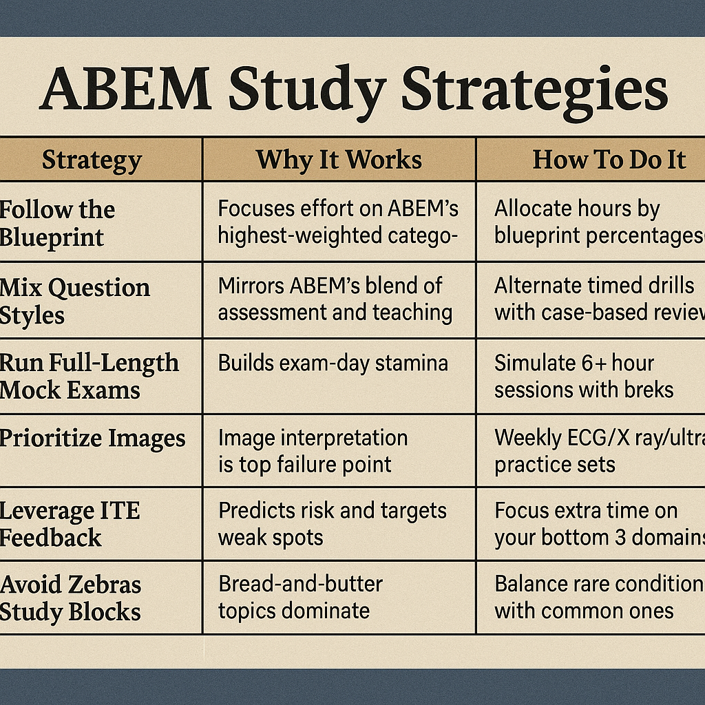 Preparing for the ABEM Qualifying Exam: Study Strategies That Work