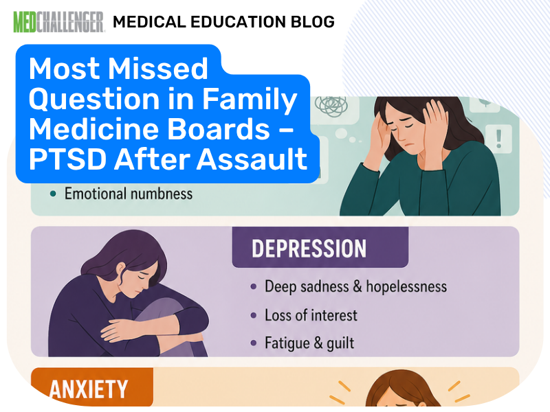 Most Missed Family Medicine Question: PTSD Risk After Assault