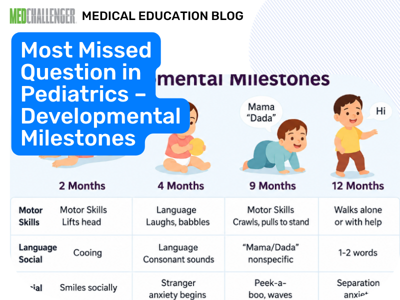 Most Missed Pediatrics Question: 4-Month Milestones  